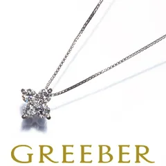 ダイヤ ダイヤモンド 0.3ct フラワー ネックレス Pt900/Pt850 #184187 大幅値下げ品