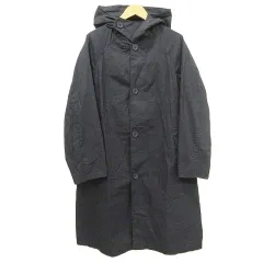 ジャーナルスタンダード レリューム JOURNAL STANDARD relume フーデット コート ロング 薄手 ジャケット M ネイビー ■YHS10