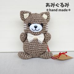 もちふわ ゾウさん あみぐるみ ｜蝶ネクタイ｜手のひらサイズ｜pi_tama