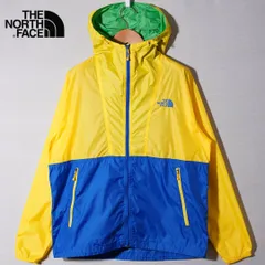 ノースフェイス THE NORTH FACE ナイロンジャケット M イエローブルー グリーン ロゴ刺繍 NOVA JACKET 薄手 ドローコード ストリート Y2K ストリート アウトドア レインウェア マウンテンパーカー 古着 G566