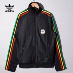 アディダス adidas トラックジャケット XL ブラック ジャマイカ ラスタカラー 00s トリコカラー ロゴ刺繍 ヴィンテージ Vintage ストリート スポーツミックス オーバーサイズ 古着 G569