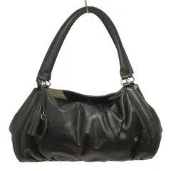 ユーバイウンガロ U by ungaro ハンドバッグ チャーム レザー 黒 ブラック 鞄