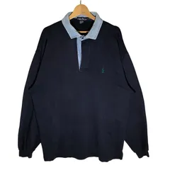 90's vintage 90年代 ヴィンテージ NAUTICA ノーティカ ラガーシャツ 長袖 オーバーサイズ ビッグシルエット CHINA製 XLサイズ ネイビーのサムネイル