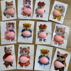3.おなか ぷにぷに シール ステッカー 12匹セット