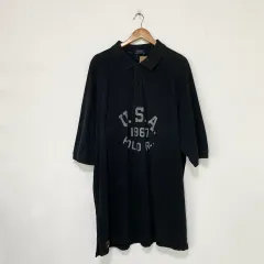 POLO RALPH LAUREN (ポロラルフローレン) USA プリンティング 半袖 カラーTシャツ オーバーサイズ 3XL ユニセックス