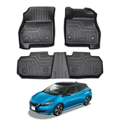 【特価商品】PANICO 新型 リーフ ZE1 フロアマット車種専用 Leaf 3D立体カーマット 防水 TPE材質 保護マット 耐汚れ/耐摩擦 内装 カスタムパーツ インテリア アクセサリー 簡単取付 3ｐセット (リーフ ZE1-フロアマット)