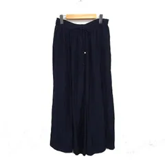 グローバルワーク GLOBAL WORK イージー ワイドパンツ 無地 シンプル L ネイビー 紺 /FT42