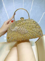 レディースバッグ 【超希少・最新作！】カラーは全5色展開 パーティーバッグ 孔雀 ラインストーン クラッチバッグ 結婚式 2way ハンドバッグ 華やか 豪華 キラキラ ビジュー 成人式 卒業式 ドレス バッグ  新品 未使用