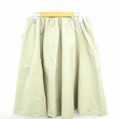 ケービーエフプラス KBF＋ アーバンリサーチ フレアスカート 無地 ひざ丈 シンプル ONE カーキ 深緑 /MT22