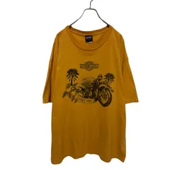 【HARLEY-DAVIDSON】00s MADE IN USA Motorcycle USA製  バイクデザイン 両面ロゴTシャツ S-5949