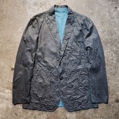 イッセイミヤケ メン 20ss 異素材切り替え コットンジャケット ブラック イッセイミヤケ メン 20ss 異素材切り替え コットンジャケット