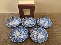 ❶龍峰窯　染付更紗　小鉢揃　5点　❷caithness フラワーベース　ブルー 2026年最新】龍峰窯 染付更紗の人気アイテム - メルカリ