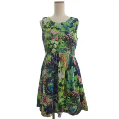 ザラ ベーシック ZARA BASIC ノースリーブ ワンピース 花柄 マルチカラー M