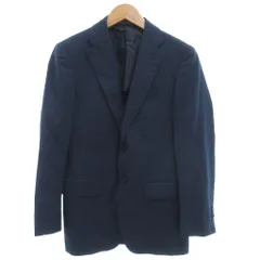 グリーンレーベルリラクシング ユナイテッドアローズ green label relaxing 美品 テーラードジャケット 42 紺 ネイビー 背抜き 2つボタン 長袖 /KB ■ECF003