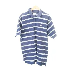 ブルックスブラザーズ BROOKS BROTHERS ボーダー コットン ポロシャツ 半袖 Mサイズ 紺 ネイビー ■YHS9
