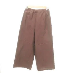 サマンサモスモス SM2 ワイド パンツ ゴムウエスト F 茶 ブラウン ■GY99