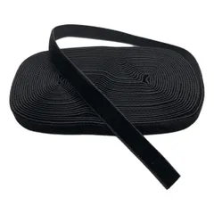 【人気商品】ベロア リボン ベルベット 10mm幅 長さ5メートル 手芸 結婚式 (ブラック)