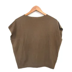 イネド INED タグ付き ニット セーター 半袖 シンプル 9 ブラウン 茶 /KT36