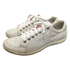PRADA SPORTS プラダスポーツ レザー ローカット スニーカー 4E2439 UK6 ホワイト メンズ