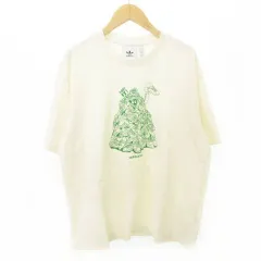 アディダス adidas スタンスミス Tシャツ 半袖 プリント クルーネック Mサイズ アイボリー ■GY47