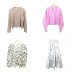 グレイル GRL GU 他 美品 Mサイズ 4点セット おまとめ 短丈 シャツ カットソー フレアスカート カットソー マルチカラー