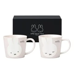【新品】 金正陶器(Kaneshotouki) ディック・ブルーナ 「 ミッフィー 」 ペアマグ マグカップ M 約280ml 2個セット ミッフィーホワイトフェイス 日本製 1