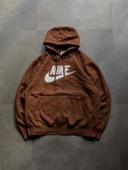 NIKE ナイキ パーカー 刺繍ロゴ ブラウン M 1323 - メルカリ