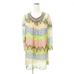 ノーブランド 総柄 ワンピース エスニック風 ワンサイズ マルチカラー ■TC