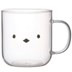 [신품] 오츠카 유리 [시마에나가] 머그컵 내열 유리 약 300ml 큰 원형 투명 전자 레인지 식세기 대응 일본제 49P168 0