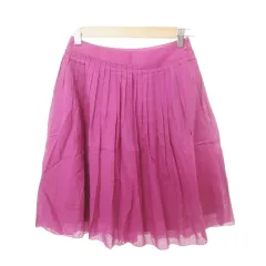 マッキントッシュ MACKINTOSH 美品 ひざ丈 スカート フレア 無地 薄手 36 約Sサイズ ピンク