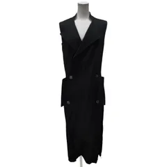 Y's サイドディープスリットノースリーブウールロングジャケット ベスト コート 90s Yohji Yamamoto Femme レディースのサムネイル