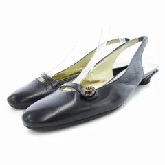 シャルル ジョルダン CHARLES JOURDAN パンプス スリングバッグ ストラップ 37.5 黒 ブラック /UO