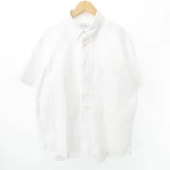 メーカーズシャツ カマクラ MAKER'S SHIRT 鎌倉 ボタンダウン シャツ 半袖 ポケット 無地 薄手 XLサイズ 白 ホワイト ■YHS7