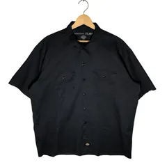 Dickies ディッキーズ FLEX ワークシャツ 半袖シャツ ダブルポケット Honduras製 XLサイズ ブラック