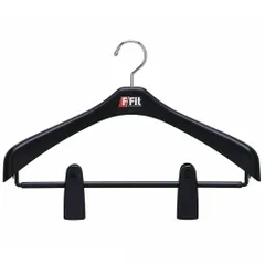 新品 シンコハンガー(Shinkohanger) 衣類用ハンガー F-Fit ジャケットビッグクリップ42 ブラック 日本製 ラック ズボン ピンチ 洗濯 タオル スラックス バスタオル ネクタイ 頑丈 かたくずれ防止 物干し スカート パンツ 押し入れ 収納