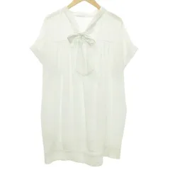 アンタイトル UNTITLED 半袖 ブラウス カットソー チュニック 2 Mサイズ 白 ホワイト ■GY61