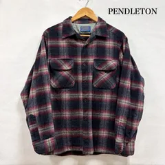 ペンドルトン 70's ヴィンテージ 長袖 ウール オンブレ チェック ボード シャツ USA製 オープンカラー メンズ L ISItems【USED】【古着】【中古】50157515