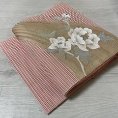 m578 絽綴れ 花 流水 名古屋帯 夏帯 正絹 | Mercari