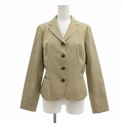 レリアン Leilian ジャケット シングル シルク混 9 ベージュ /UO