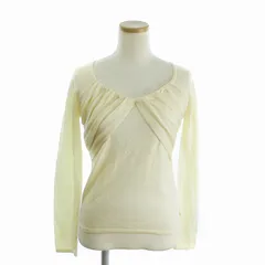 ピンキー&ダイアン ピンダイ PINKY&DIANNE ニットソー カットソー 長袖 Uネック 無地 アイボリー 38