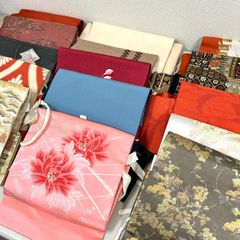 着物　帯　まとめ売り　リメイク 着物まとめ売り 帯&訪問着10枚 その他着用可 リメイク素材超激安 超大