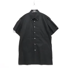 【中古B】メンズ46 ラフシモンズ ボタンダウン半袖シャツ RAF SIMONS 06SS 黒 イカロス期 サンフレール アーカイブ 送料無料のサムネイル