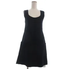ザラ ZARA ノースリーブワンピース ひざ丈 黒 ブラック M