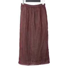 トリココムデギャルソン tricot COMME des GARCONS AD1994 ベロア ロングスカート しわ加工 ゴムウエスト 無地 フリーサイズ 赤 レッド TS-040280