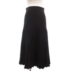 ミラオーウェン Mila Owen ロングスカート 無地 コットン 茶 ブラウン 1