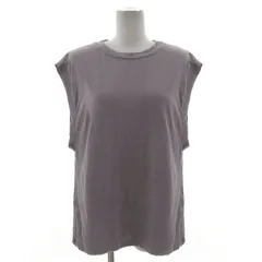 B&Y ユナイテッドアローズ BEAUTY&YOUTH ビューティー&ユース コットンドライツイル ルーズノースリーブカットソー 1617-699-5464 日本製 パープル系 紫系