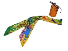 HERMES エルメス リボンスカーフ ツイリー マルチカラー シルク100％ レディース Twilly Le Charme D’Orphee オルフェウスの魅力に誘われて 美品