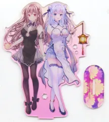 【中古】アクリルスタンド・アクリルパネル 【オリジナル】アクリルフィギュア 飛鳥＆栞(花花捲＆草草饅) C107/TwinBox