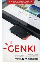 【中古】ニンテンドースイッチハード GENKI Standalone Bluetooth Audio Adapter(ネオンブルー/ネオンレッド)