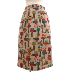 ホコモモラ JOCOMOMOLA 美品 総柄スカート ロング丈 マルチカラー 40